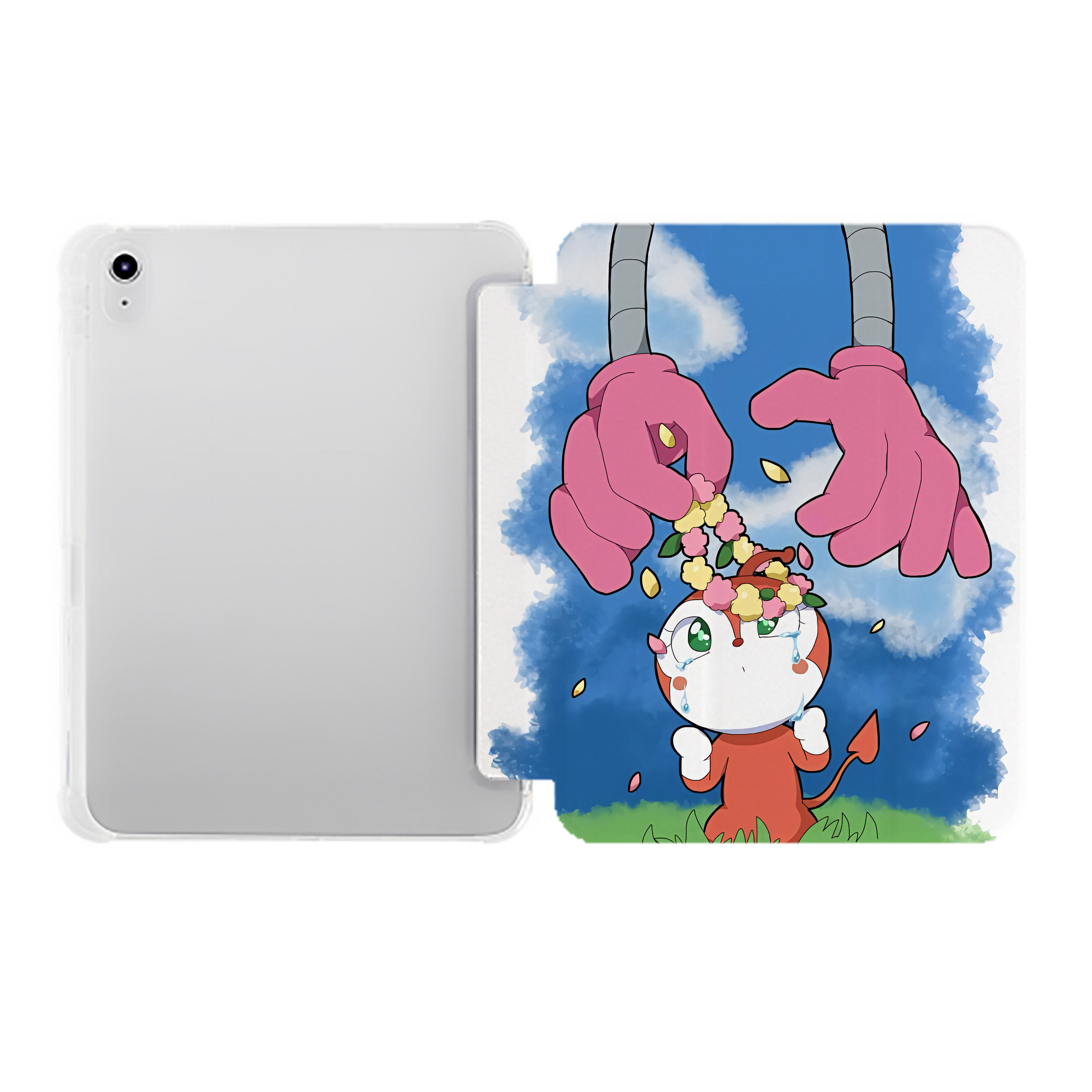 （画像用） アンパンマン Anpanman IPad ケース ペン収納付き 三つ折りスタンド PUレザー×シリコン 対応機種9.5/10.5/10.9インチ